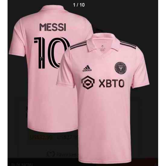 Men's Inter Miami CF Lionel Messi #10 2023 Pink Soccer Jersey
